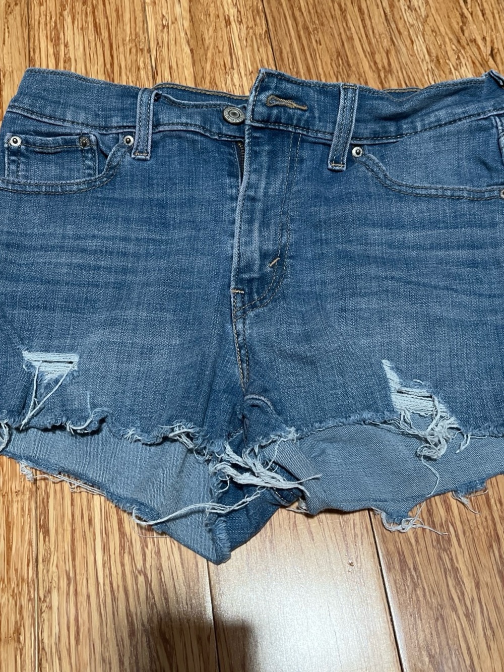 Levi’s Distressed Denim Cutoff Shorts - Blue